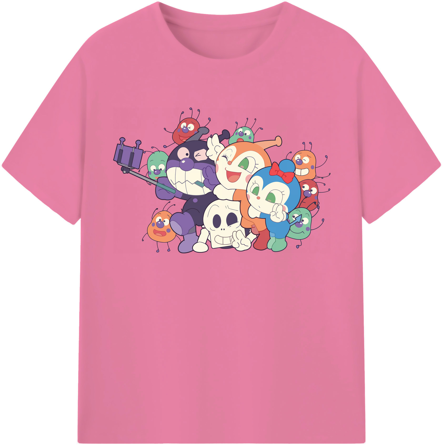 （画像用） アンパンマン Anpanman 綿100％半袖Tシャツ（フロントプリント）